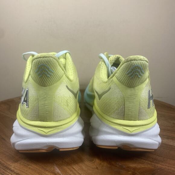 Hoka OneOne Clifton 9 Citrus Glow Womens Green Size 9 Running Shoes 1127896 CGSO - Picture 5 of 12